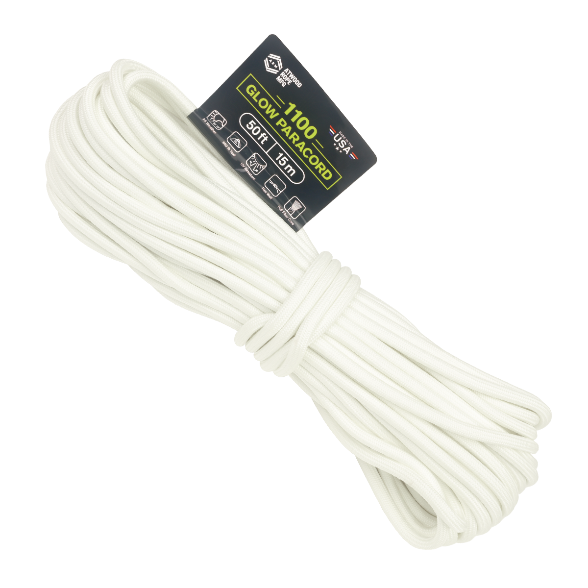 1100 Glow Paracord 600Lb Test 50ft