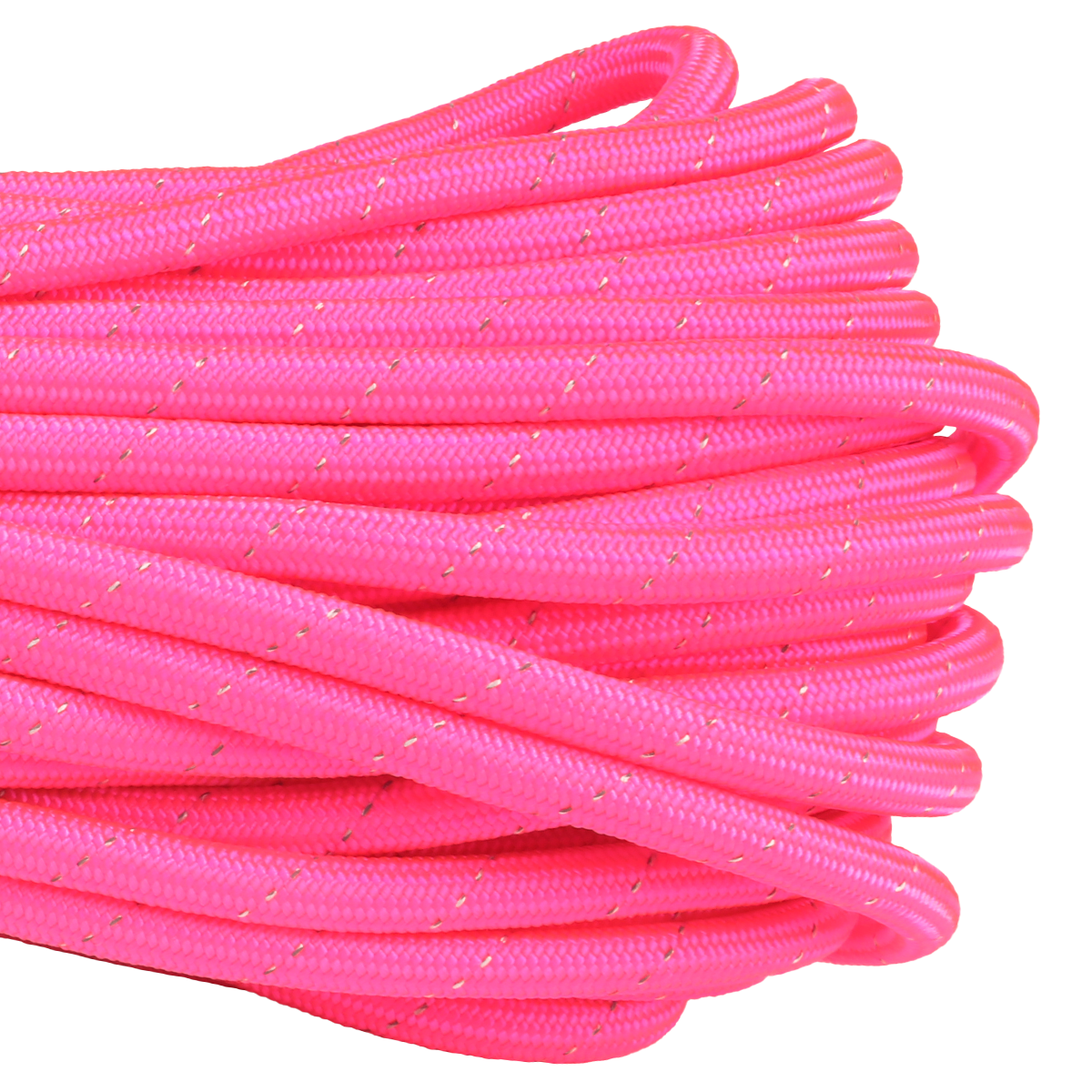 1100 Paracord Reflective Hot Pink 100ft Closeup Web Ready