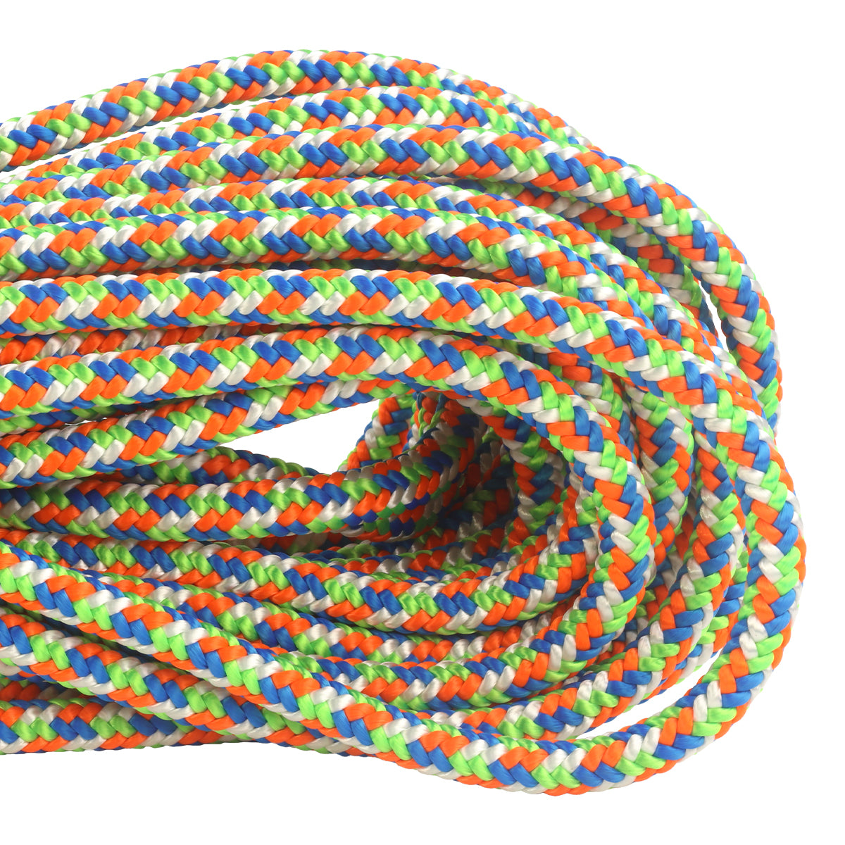 16 Strand Arbor Line Cyber Surge neon orange white blue and neon green Closeup