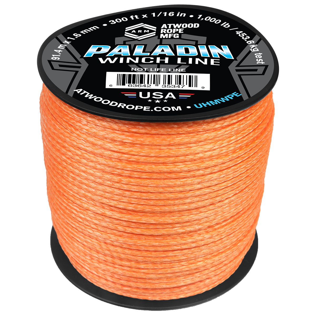 1 16 Paladin Winchline Orange 300ft