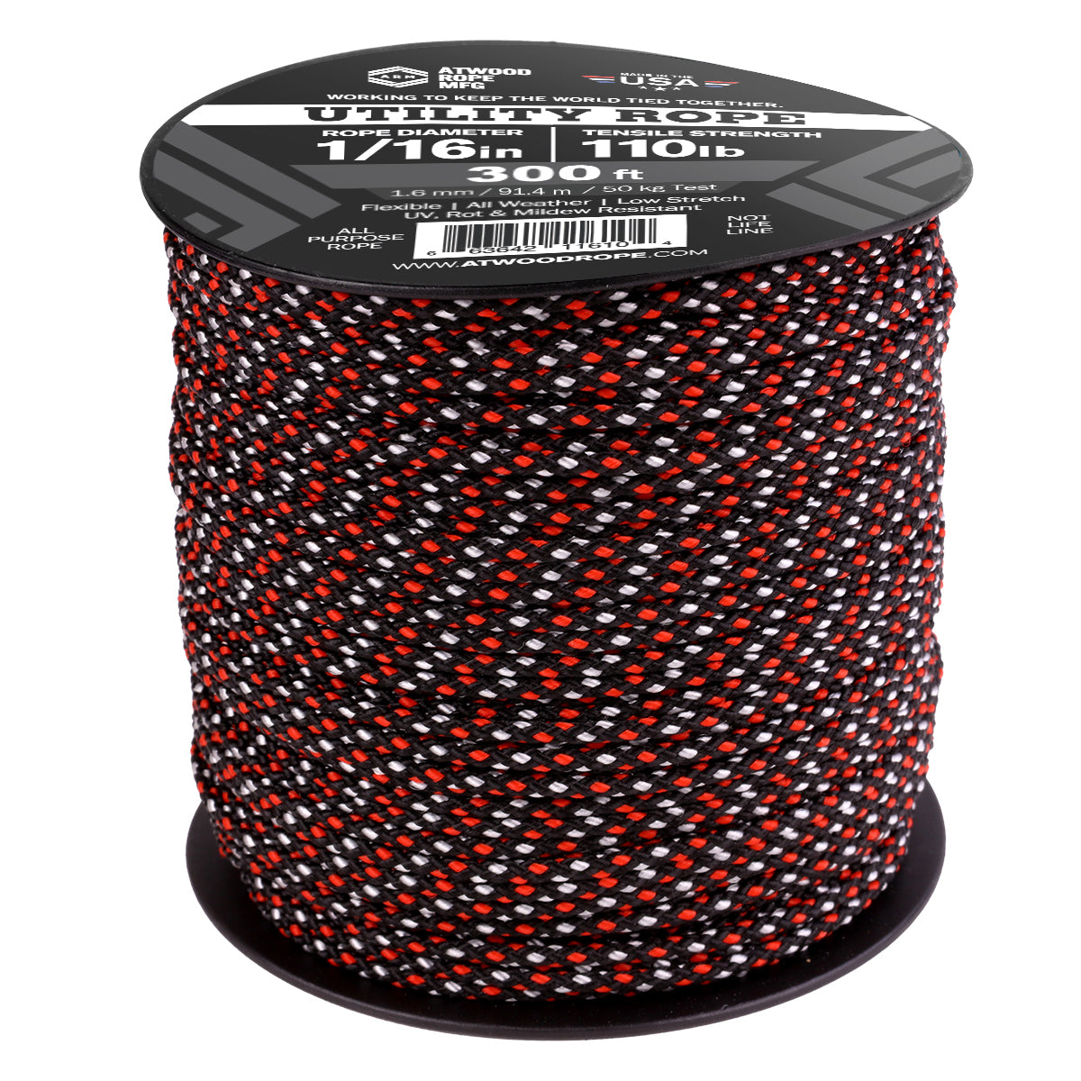 1 16 Black with red and white dots