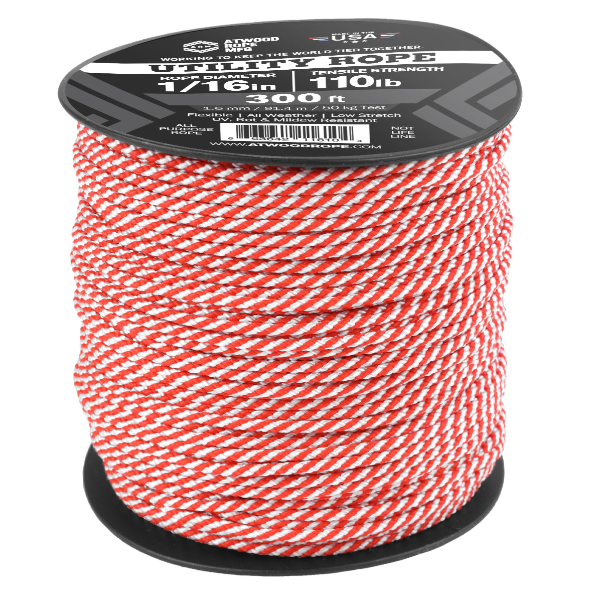 1 16 Red & White Spirals