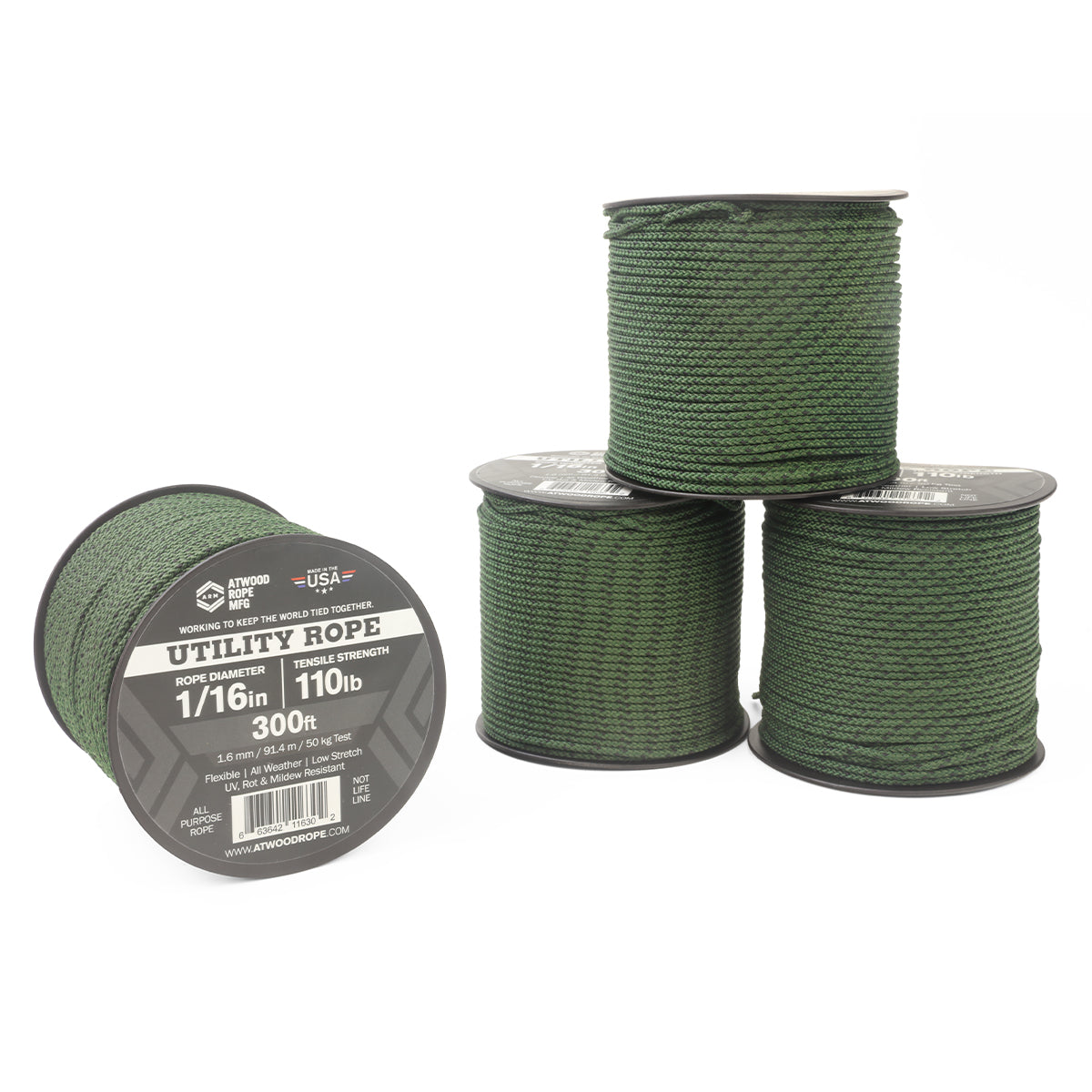 1 16 Utility Rope 300ft Camo Closeup