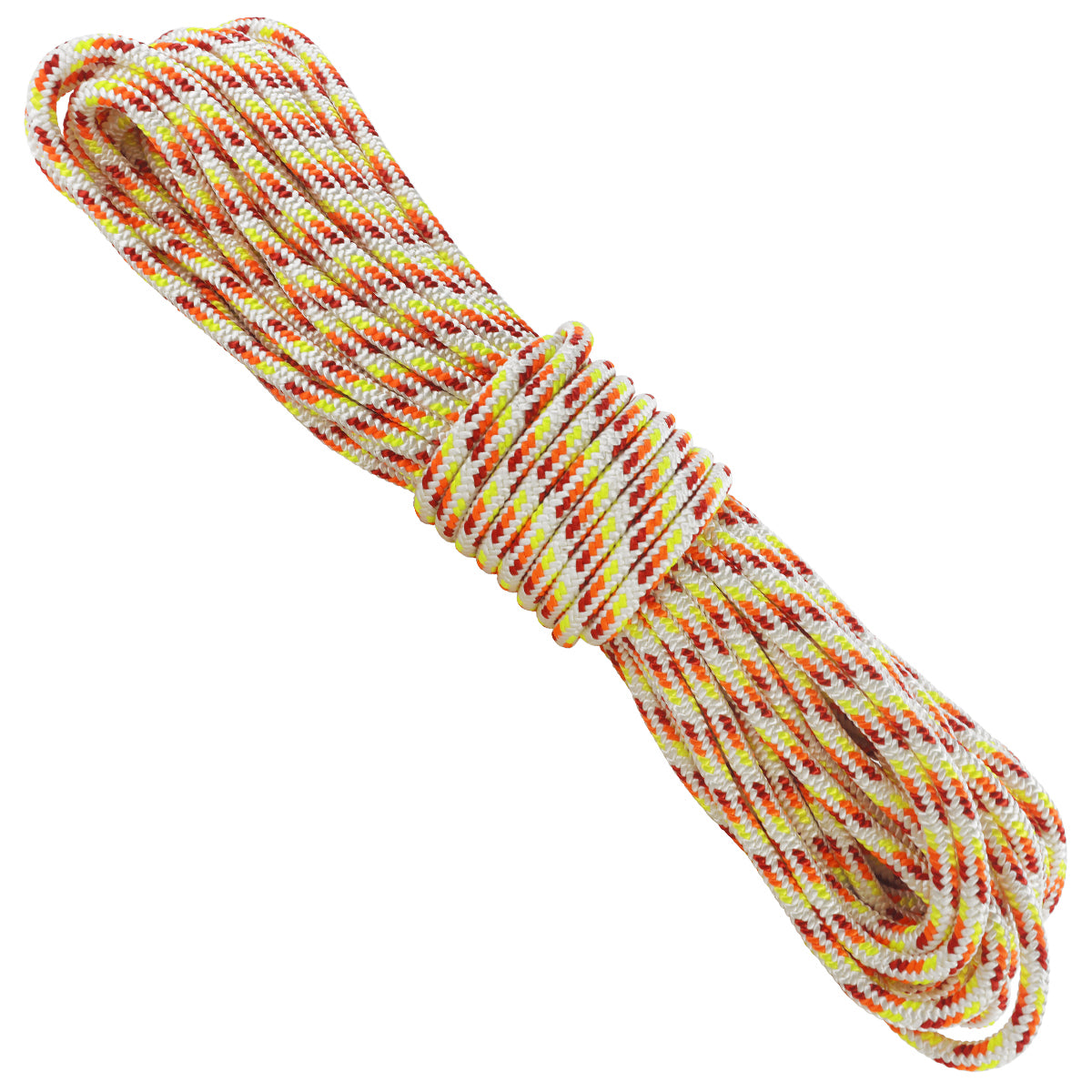 1 2 16 Strand Burn White with neon yellow orange and red tracer