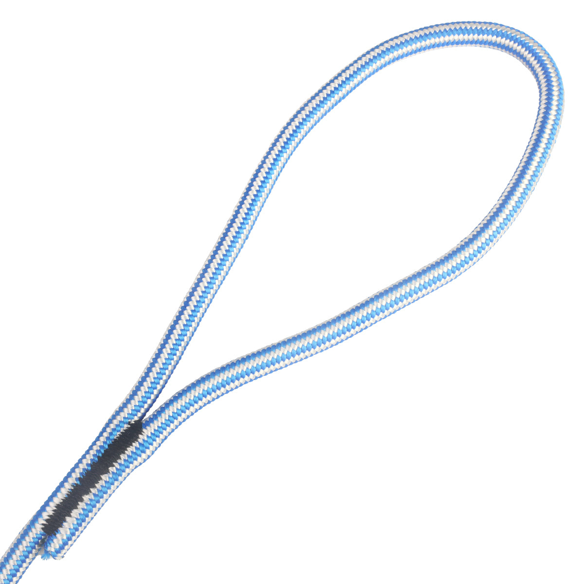1 2 Dock Line 20ft Blue w white stripes w spliced end Spliced end