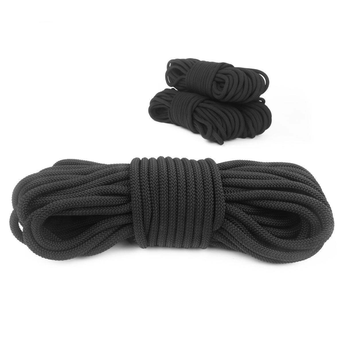 1 2 Utility Rope Black Bulk Box Pile Closeup