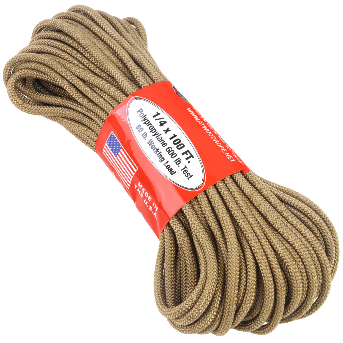 1/4 x 100ft - Tan – Atwood Rope MFG