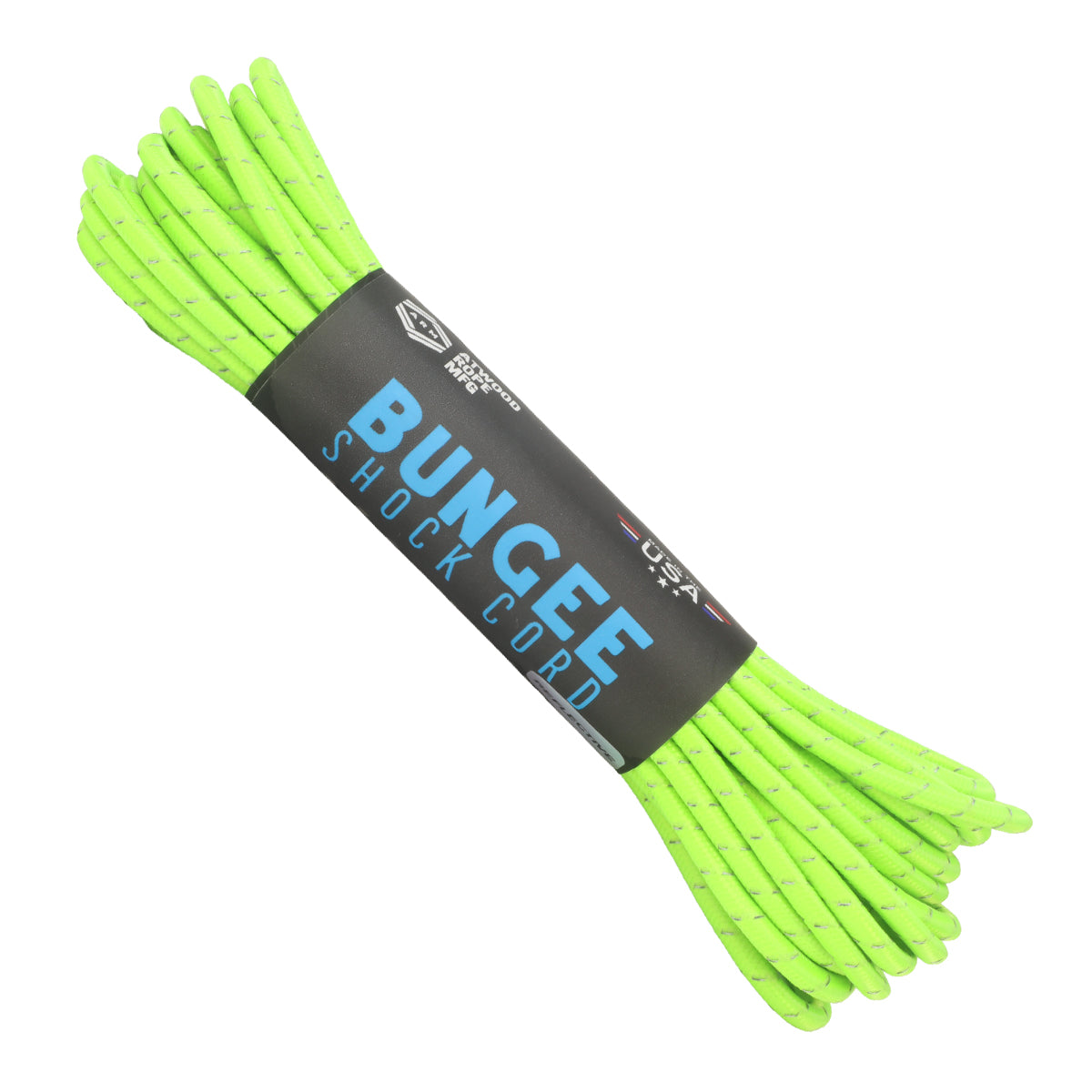 1 4 Bungee Cord Neon Green Reflective 25ft