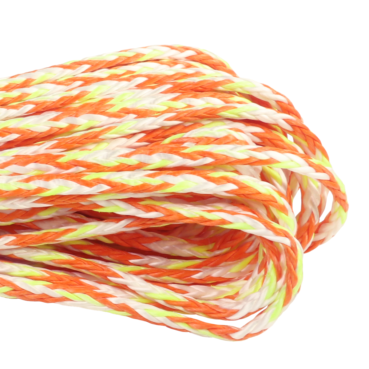 3/16 Paladin Winch line -Titan Flare - Wht & Orng w NY - Closeup