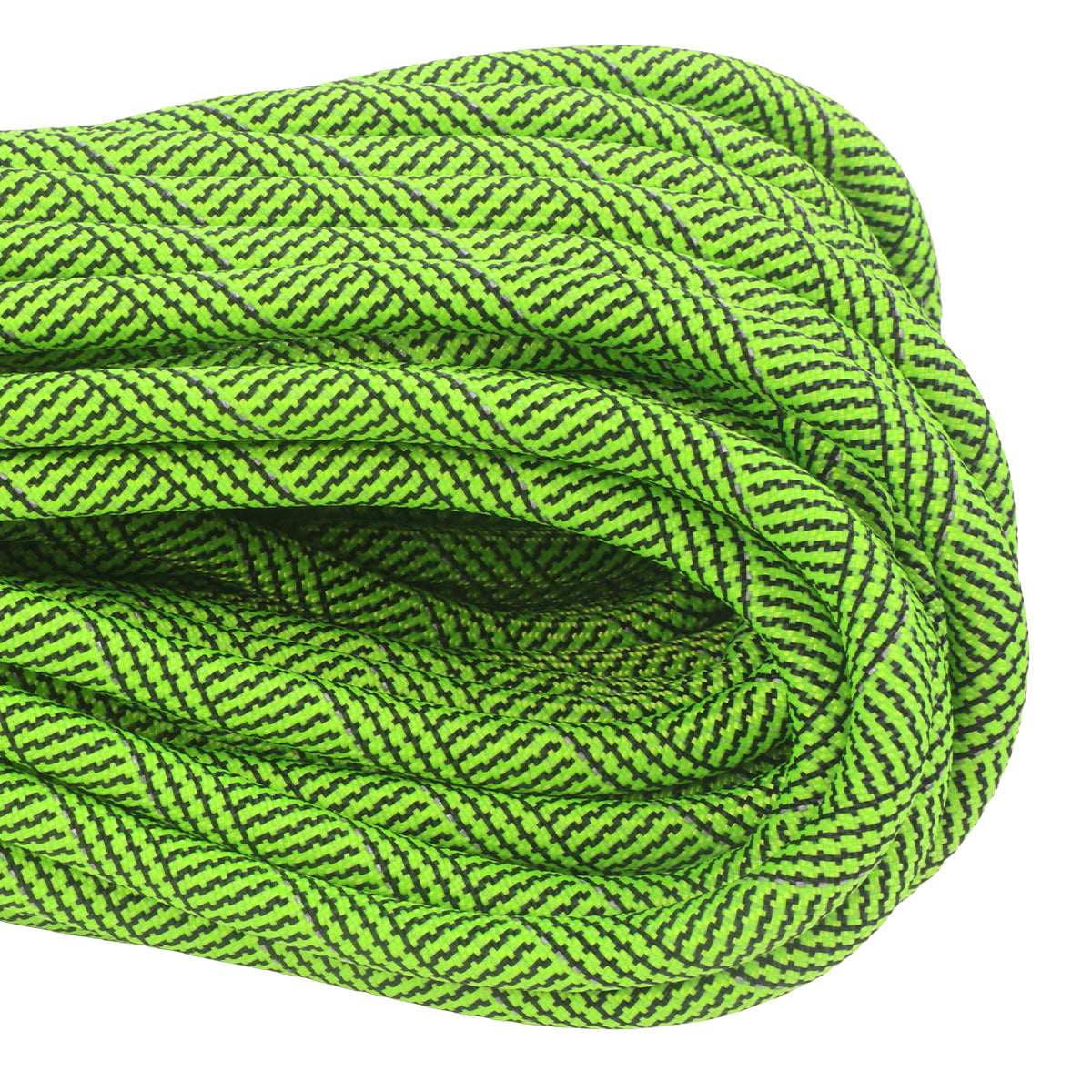 3 8 Technicord Reflective Black & Neon Green closeup