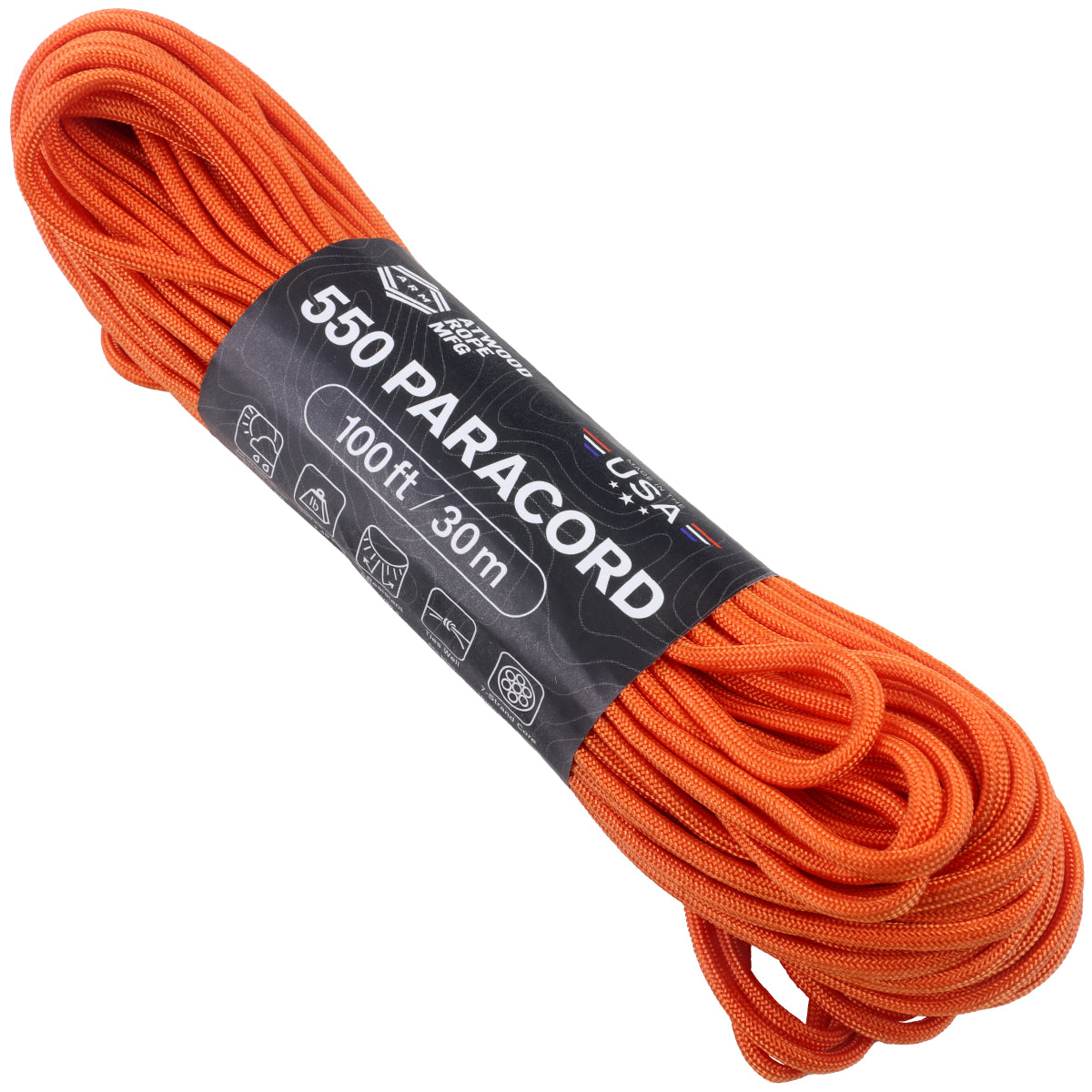 Atwood® 550 Paracord (100FT) - US Brown