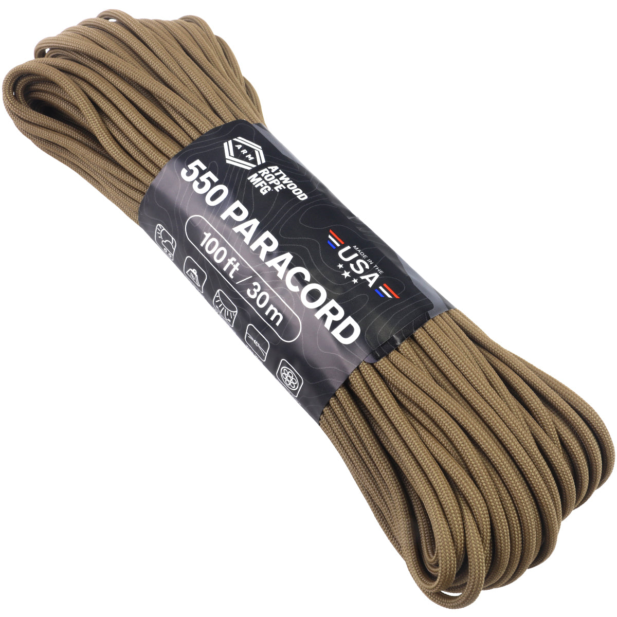 Atwood 550 Paracord - Brown - 30M