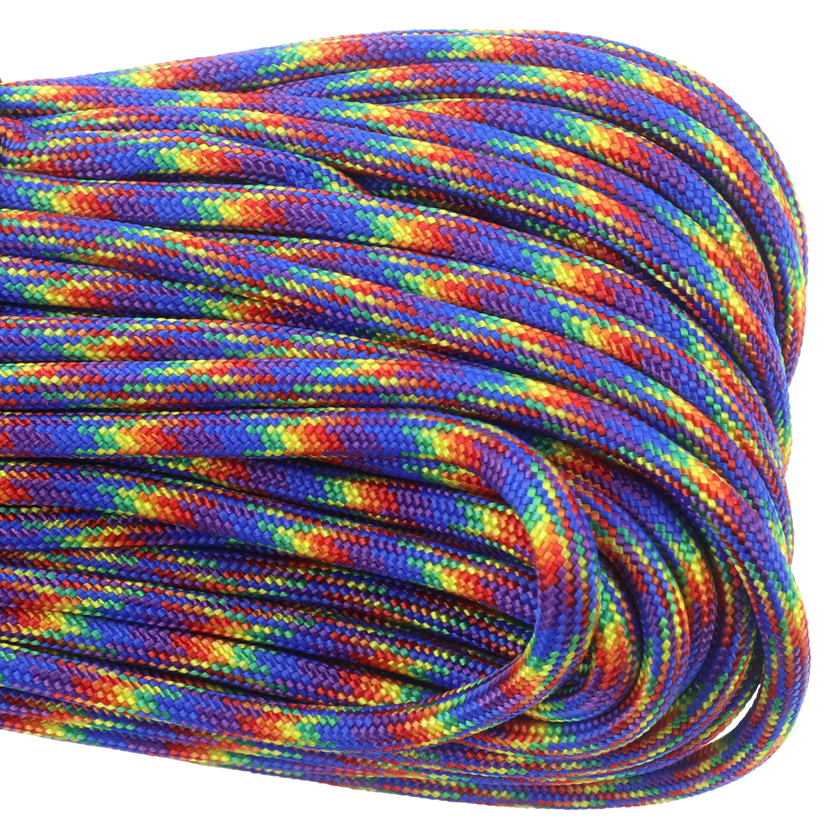 550 Paracord Dark Rainbow Closeup