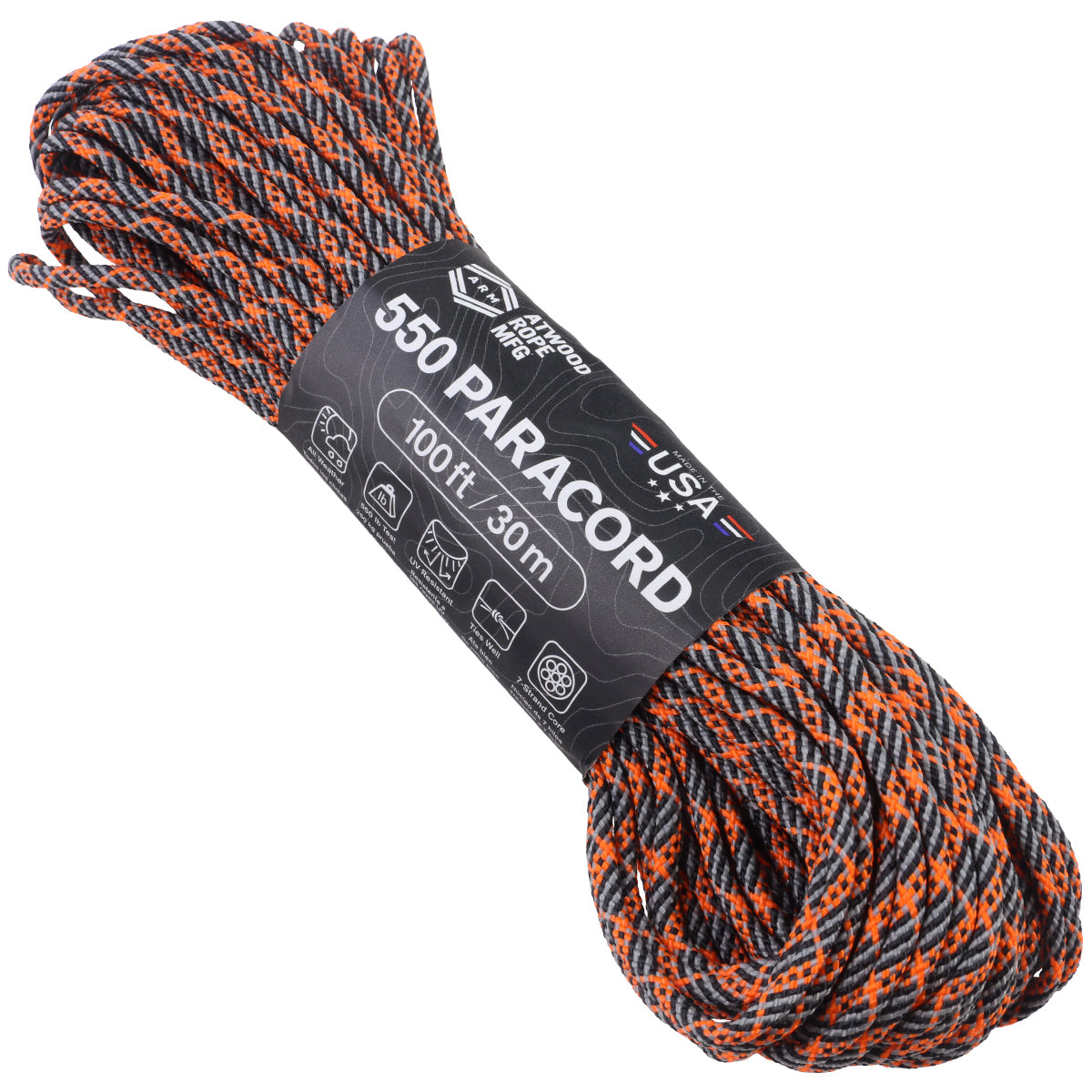 550 Paracord Laser Orange