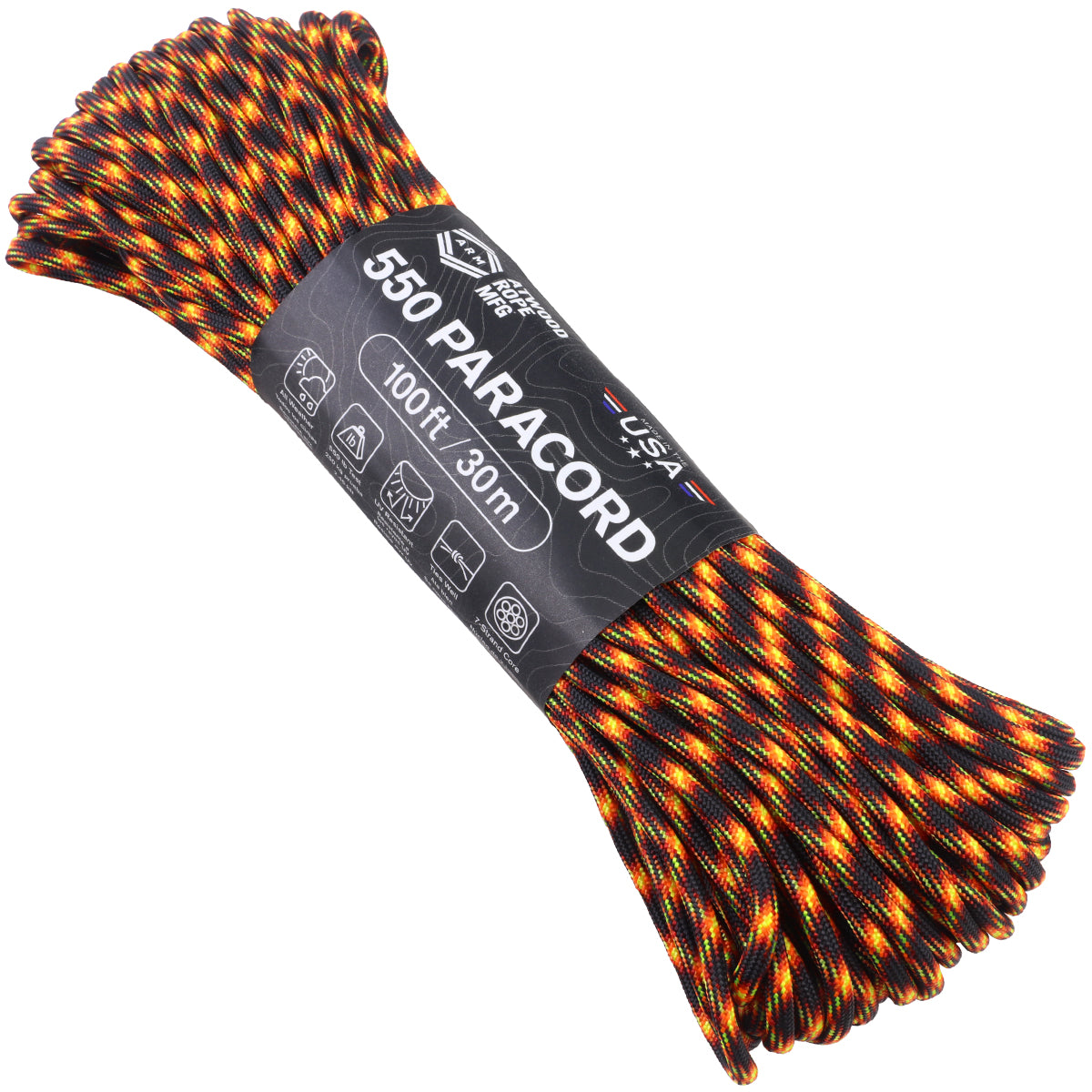 550 Paracord Lava Flow