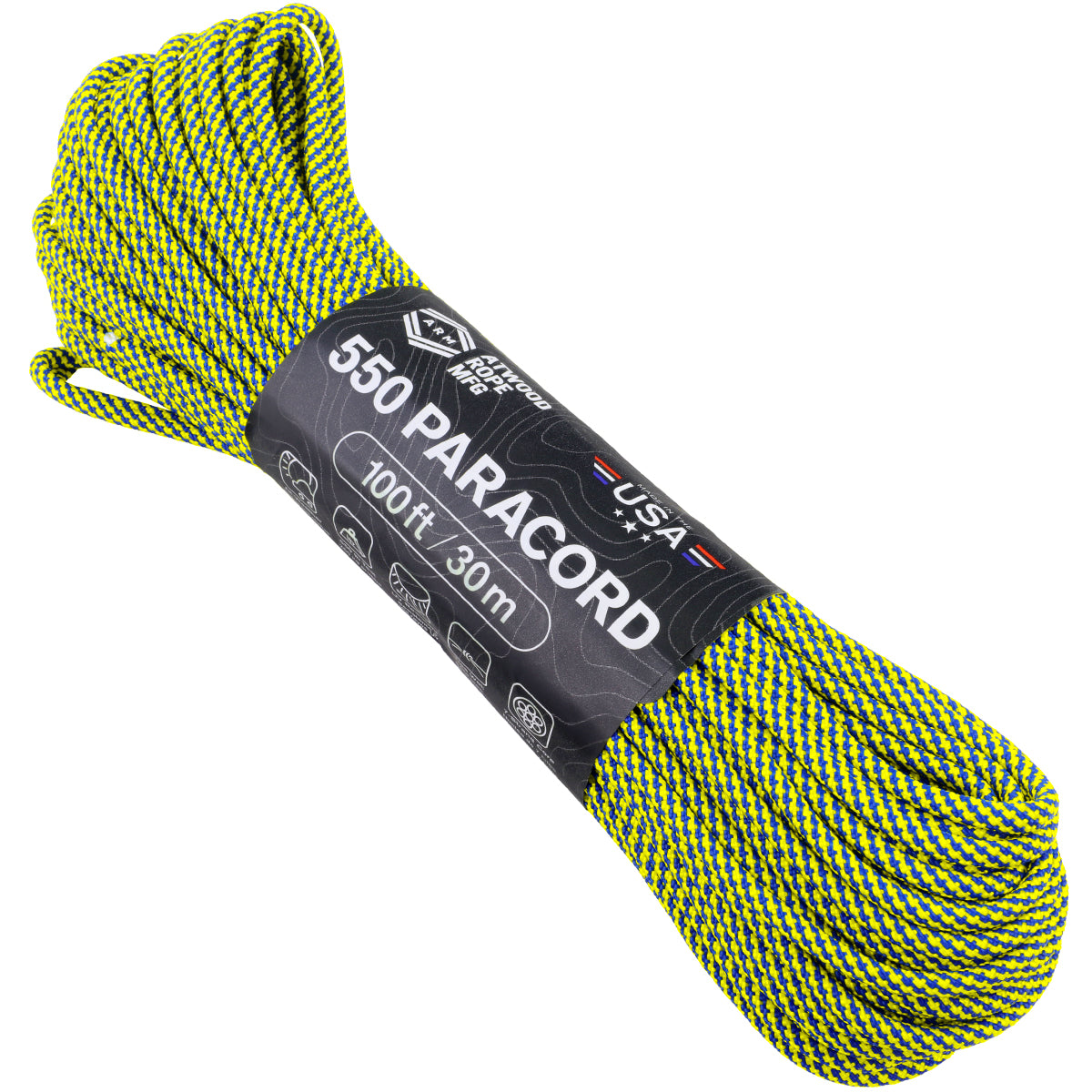 550 Neon Yellow & Ultramarine Blue Spirals