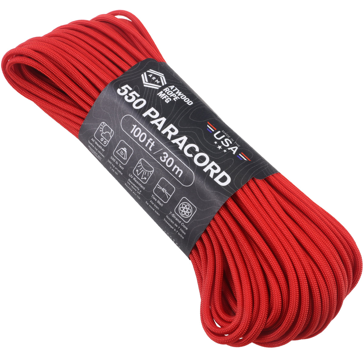 550 Paracord - Red 550 Paracord - Red