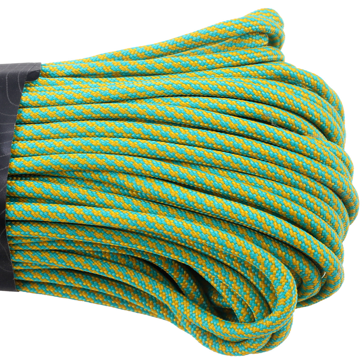 550 Teal & Air Force Gold Spirals Closeup