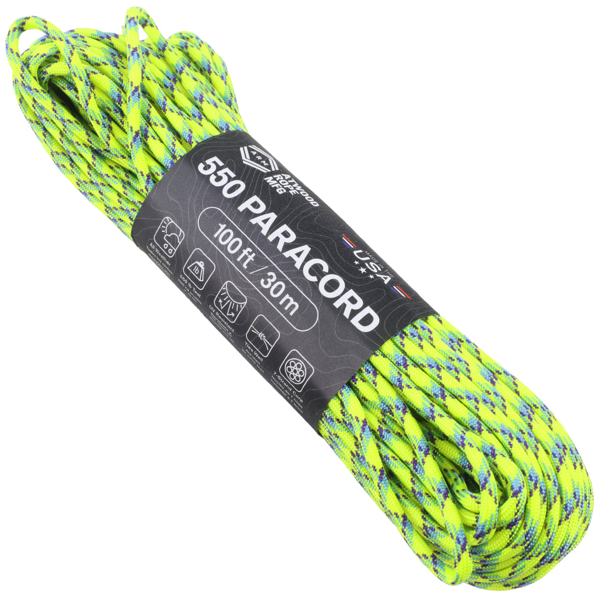 550 PARACORD MINI SPOOL - ATWOOD ROPE MFG (XANTHORIA) – Hock Gift Shop