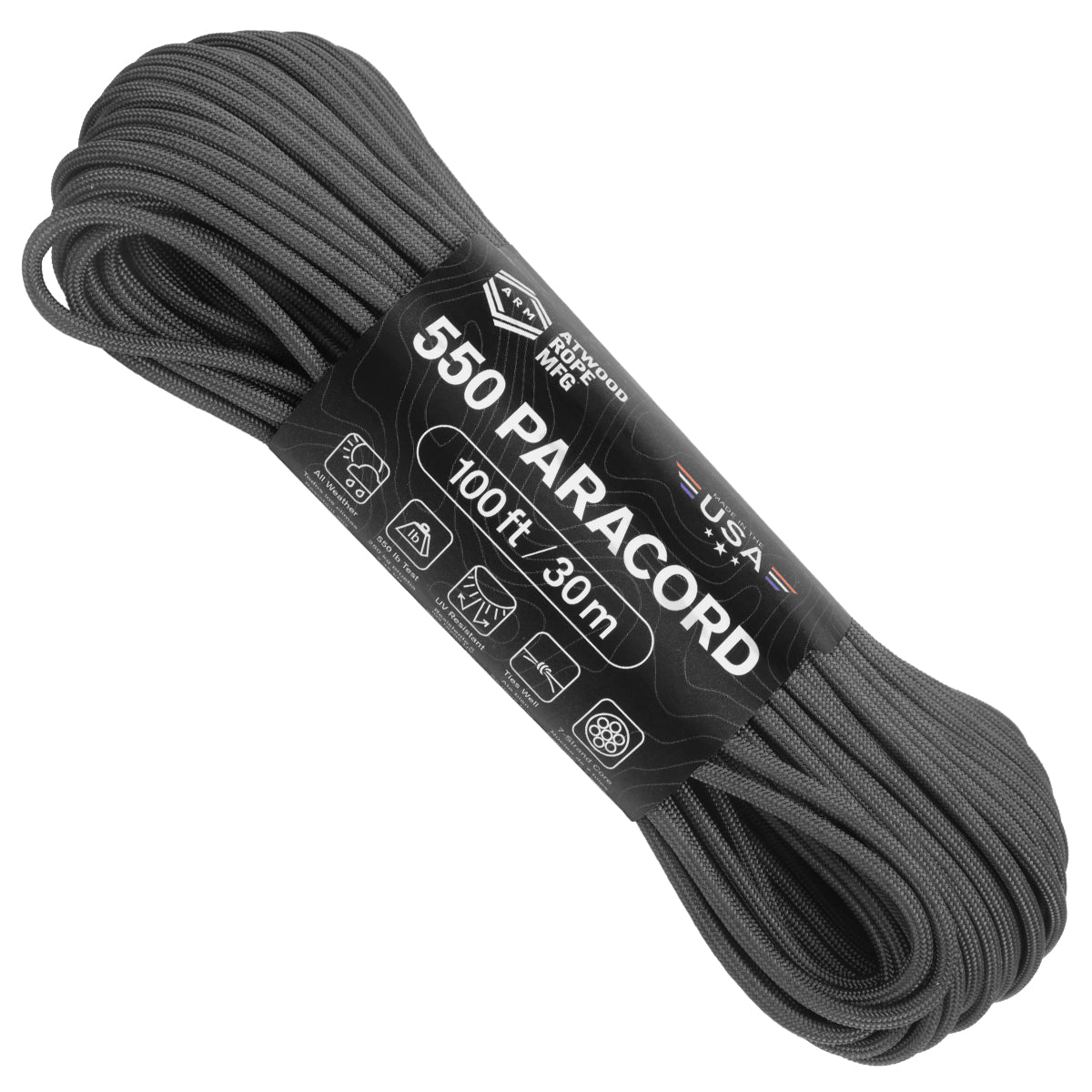 550 Paracord Charcoal