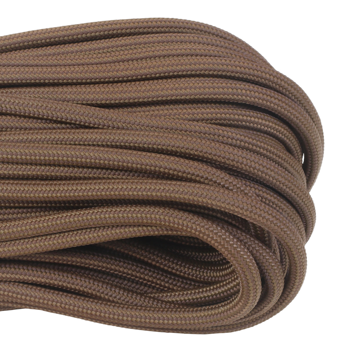 750 Paracord Brown Diag Closeup