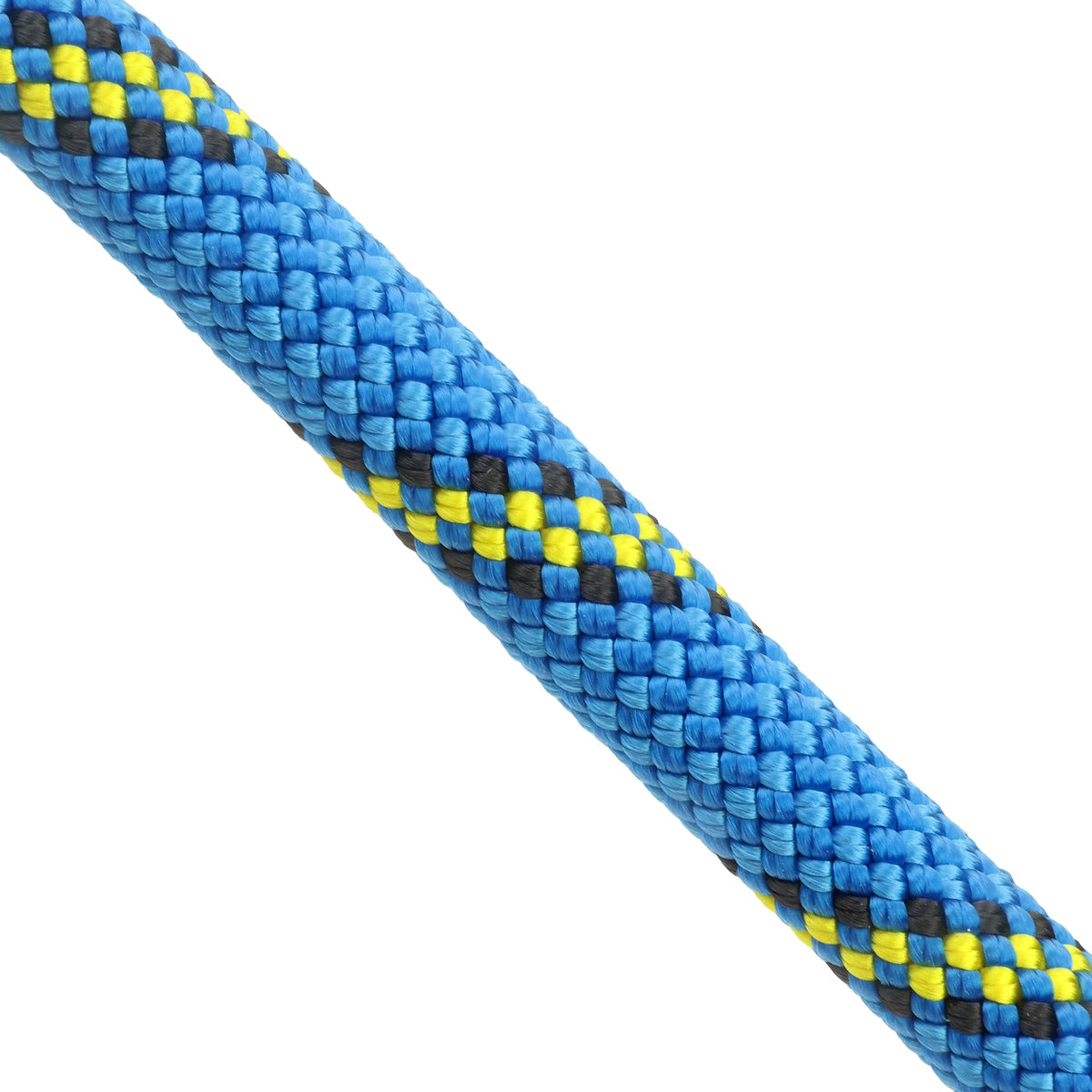 7 16 Static Rappelling line Kai Steel Blue Black and Yellow Tracer