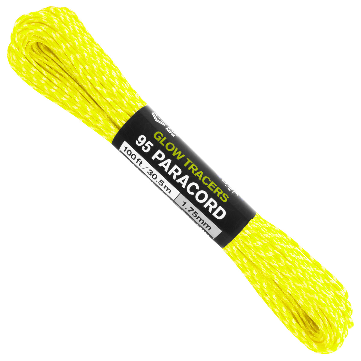 95 Paracord Neon Yellow w Glow Tracers Web Ready