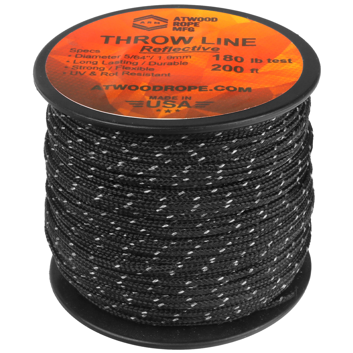 Arborist Throw line black reflective with label