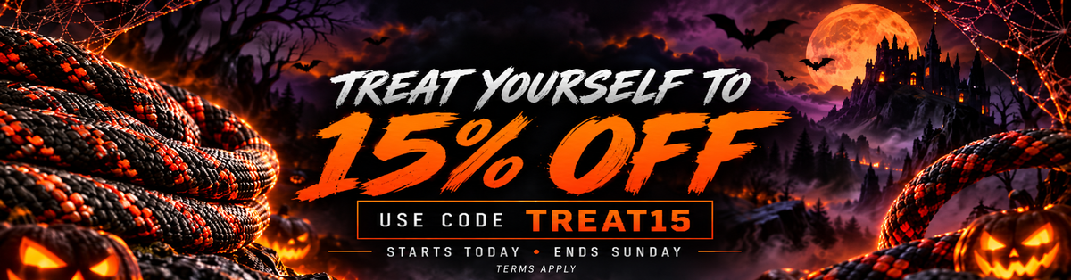 Atwood Rope Halloween Sale use treat15 for fifteen percent off anything not already on sale runs until sunday night midnight pst