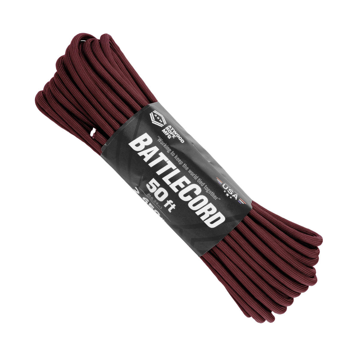 Battlecord 50ft Maroon Web Ready Color