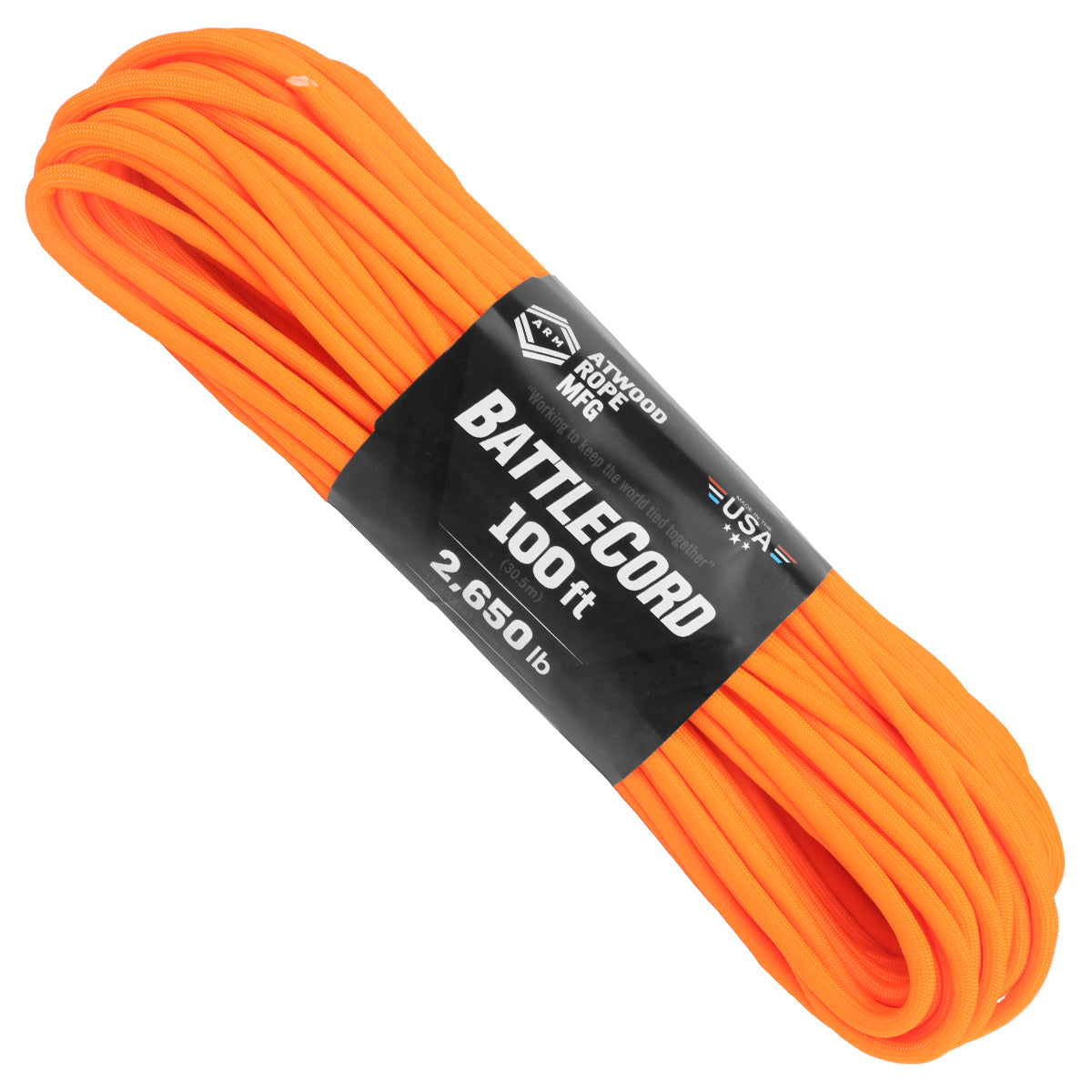 Battlecord Neon Orange 100ft Web Ready