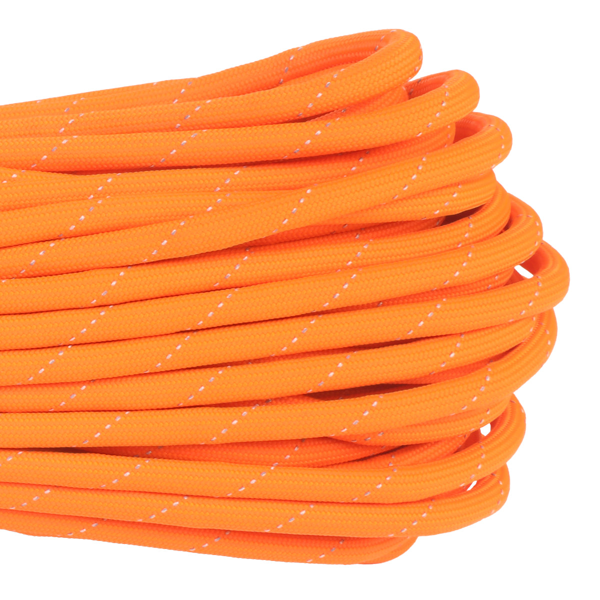 Battlecord Reflective Neon Orange 100ft Closeup Web Ready
