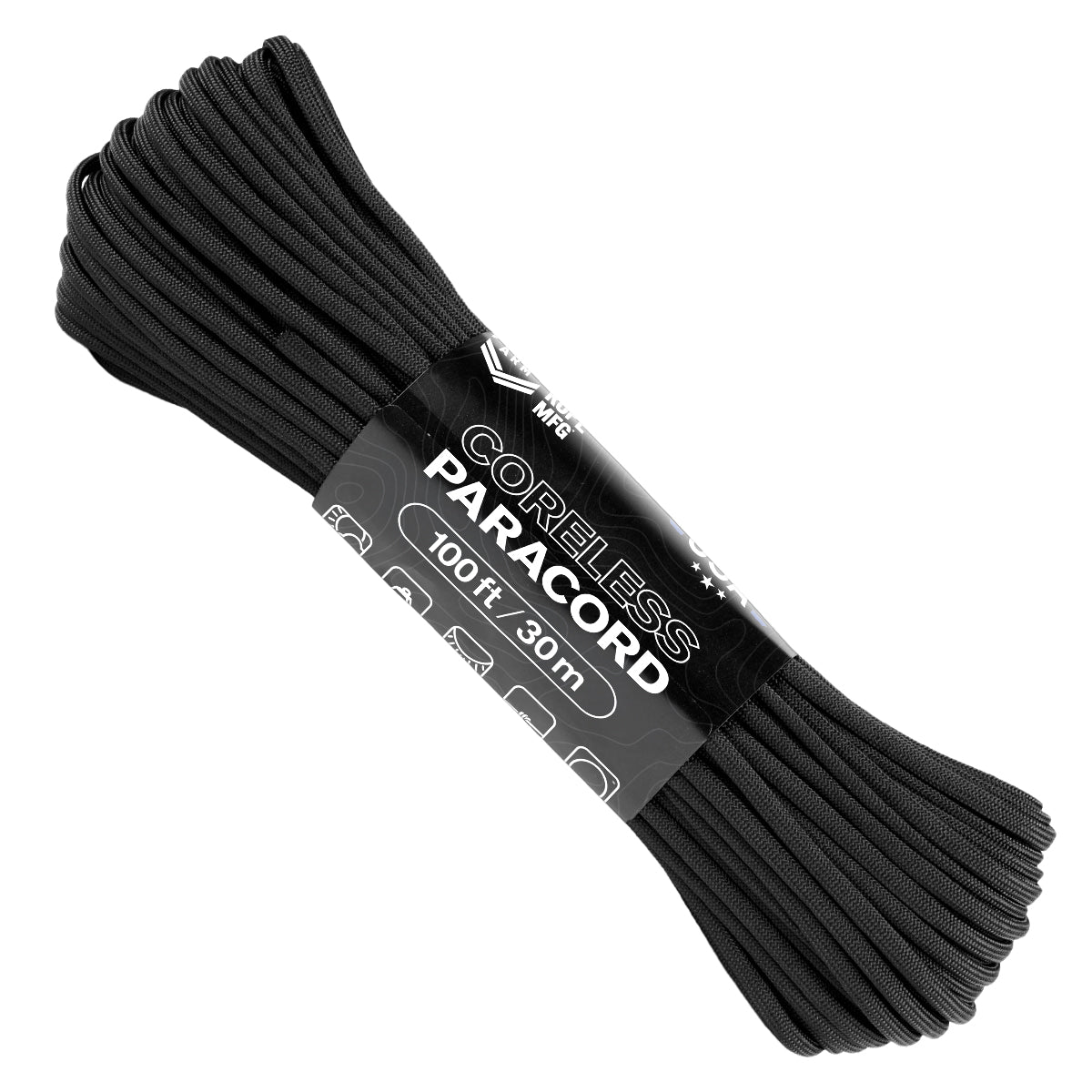 50m Corda Paracord 550 Type III 4mm 9 Core Nylon Nero 50m Corda Paracord 550 Type III 4mm 9 Core Nylon Nero