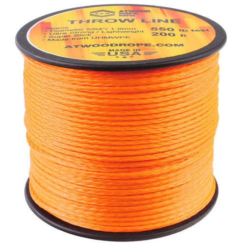 Dyna X Throw Line 200ft Neon Orange