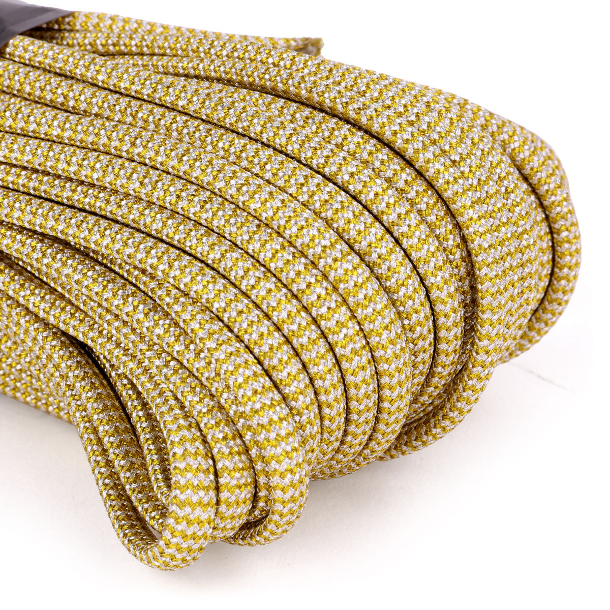Gold White Metallic Paracord Closeup
