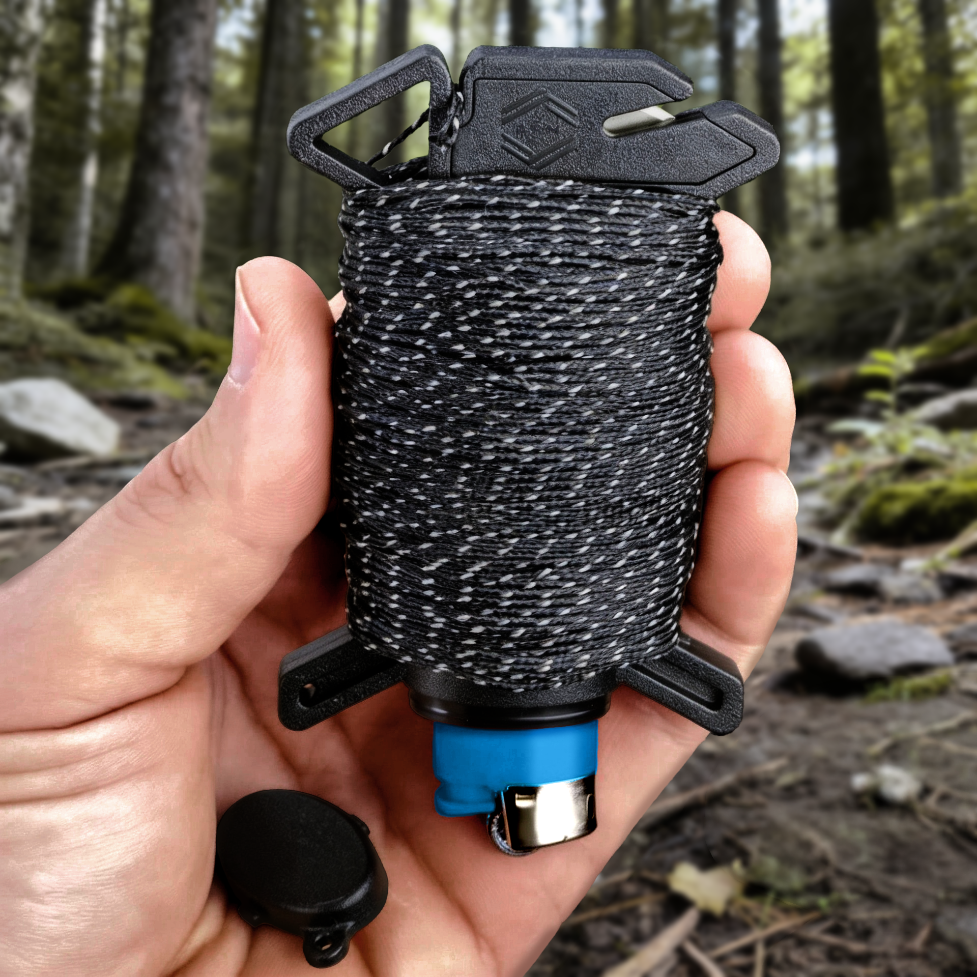 Ready Rope Micro w Lighter Storage Feature Blue Web Ready