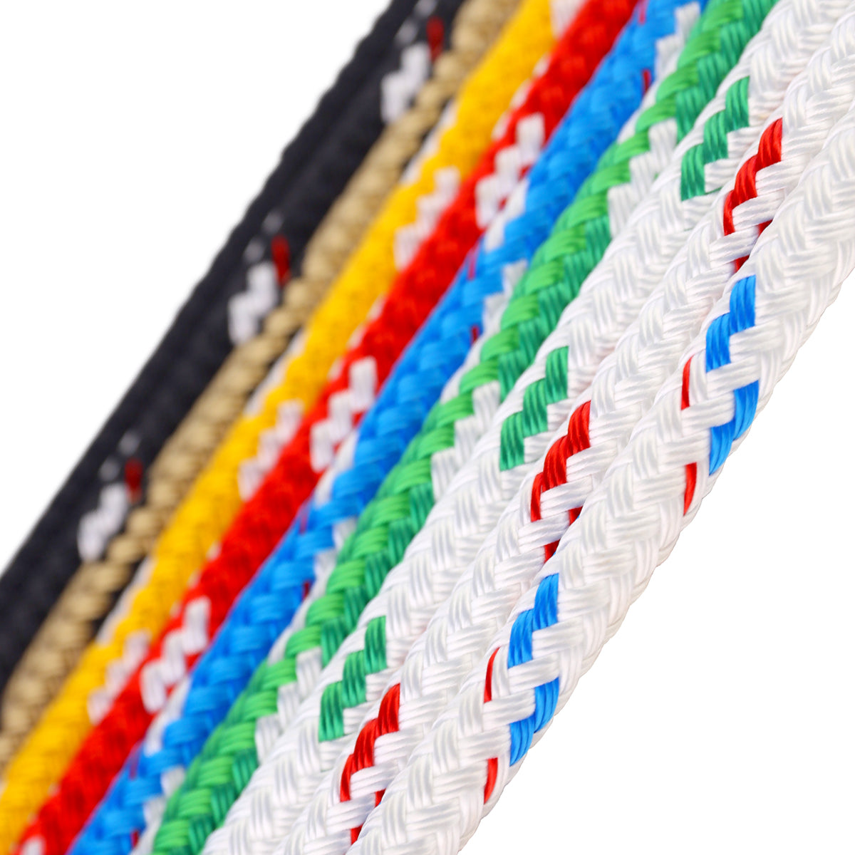 Arm Double Braid Mix of all colors diagonal