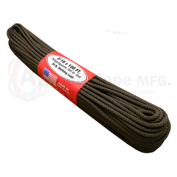 3/16 x 100ft - Brown – Atwood Rope MFG