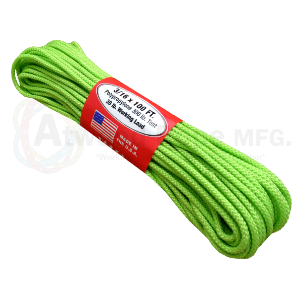 3/16 x 100ft - Neon Green – Atwood Rope MFG