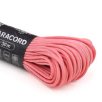 550 paracord line patterns pink and white closeup