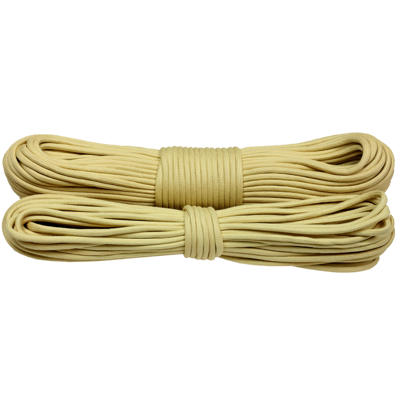 550 paracord kevlar yellow double flat straight