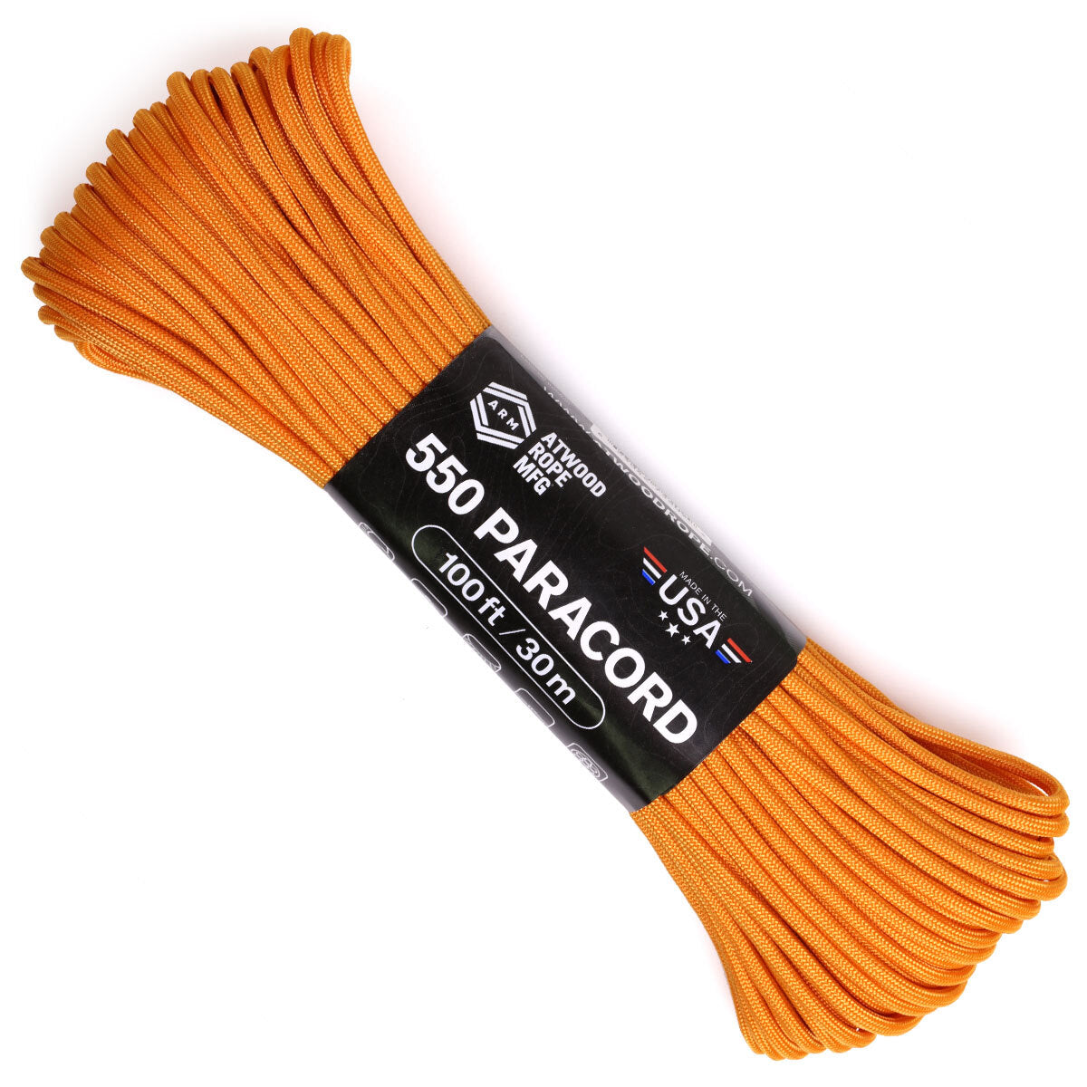 ARm Atwood Rope MFG 550 PARACORD 100ft/30m Orange 