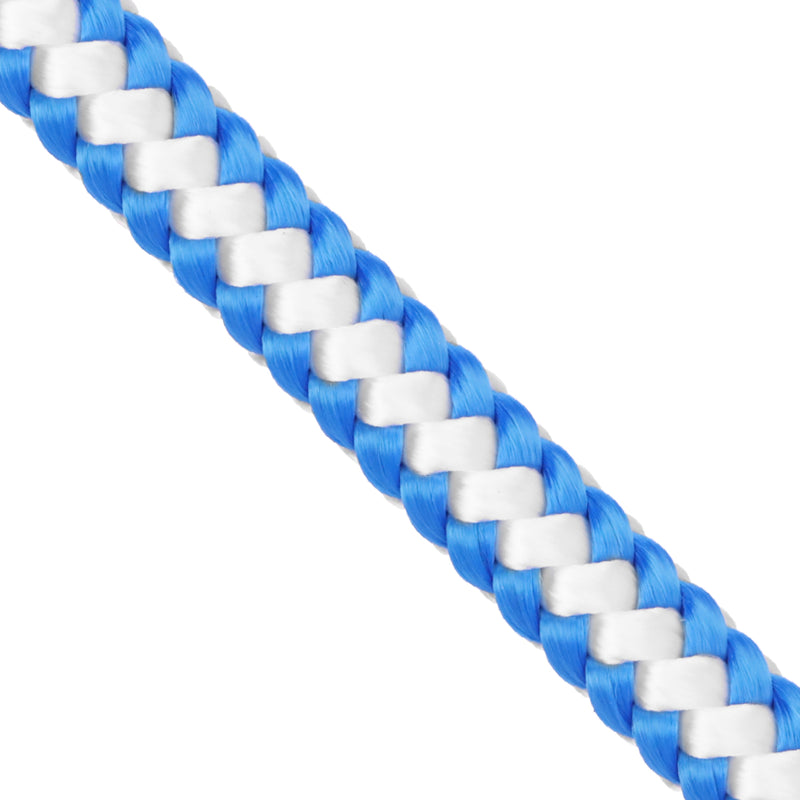 1 2 arborist rope white blue
