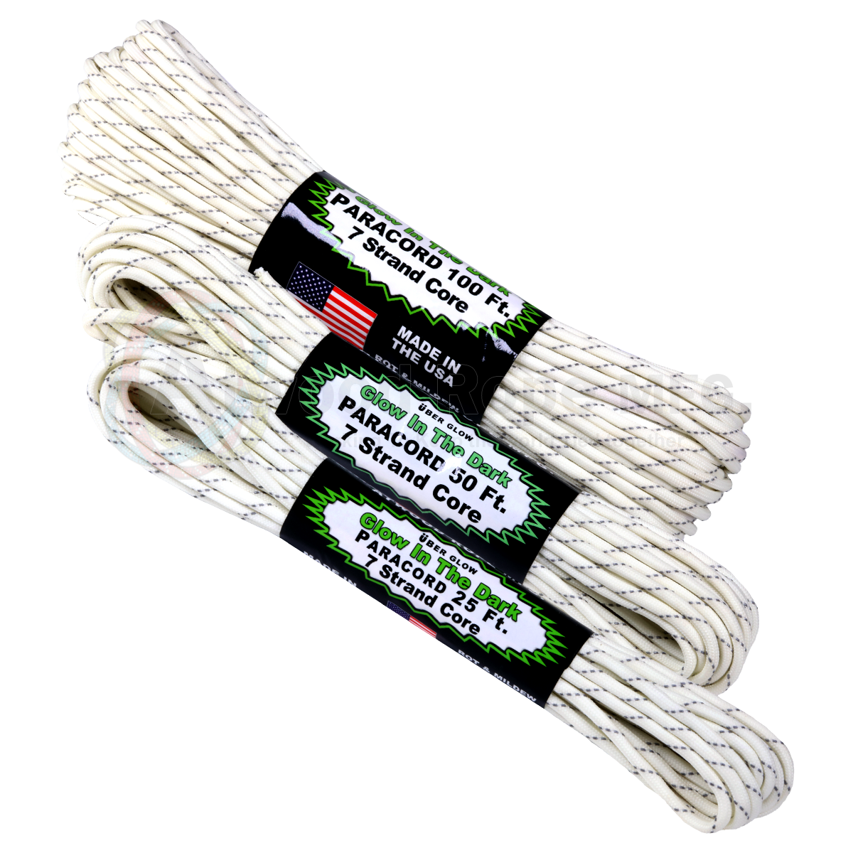  Reflective Paracord Rope 1000Ib - 500ft 4mm 12 Strand