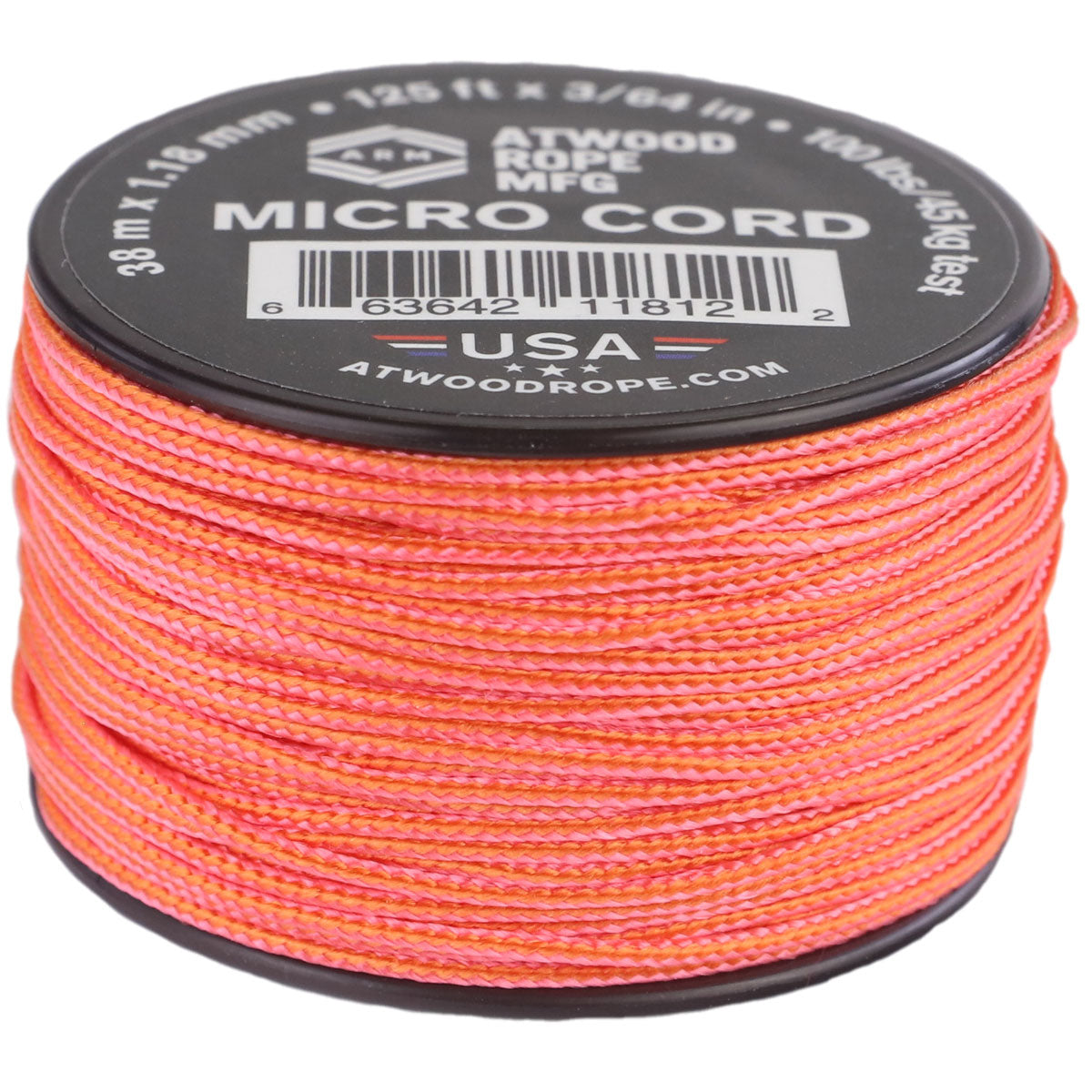 1.18mm Micro Cord - Neon Orange