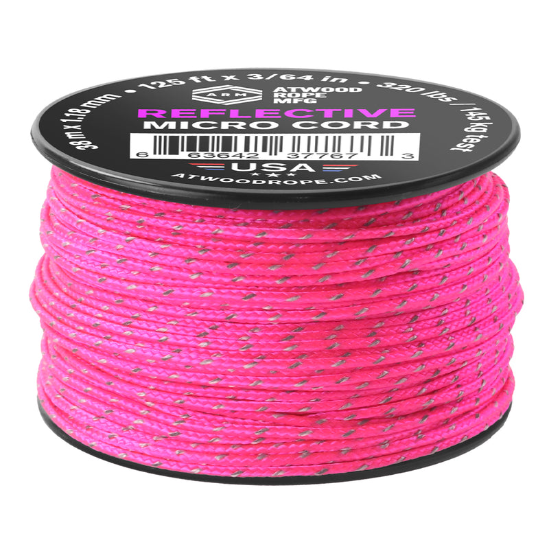 Micro Cord Reflective Hot Pink