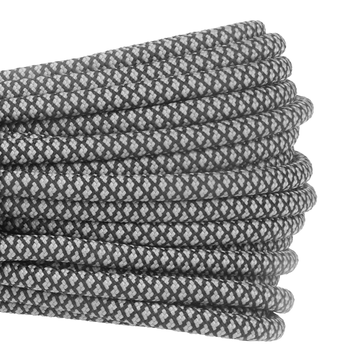 1100 Paracord Black with Grey Diamonds 100ft Closeup Web Ready