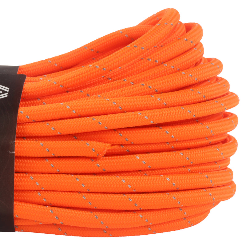 1100 Paracord Neon Orange Reflective closeup