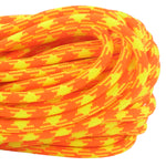 1100 Paracord Neon Orange & Neon Yellow Check Closeup