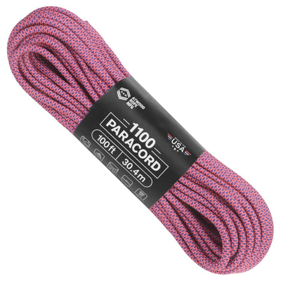 1100 paracord Pink w/ Purple & Navy diamonds 100ft